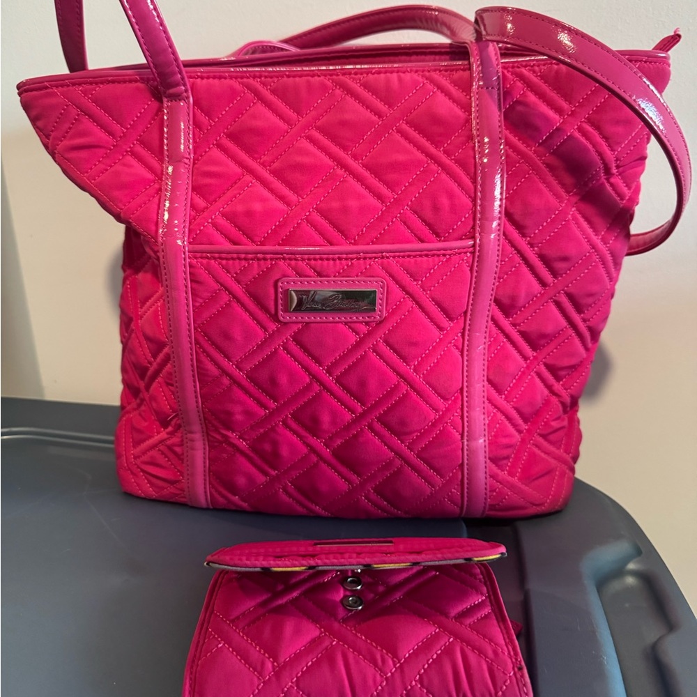 Vera Bradley Fuchsia Quilted Tote